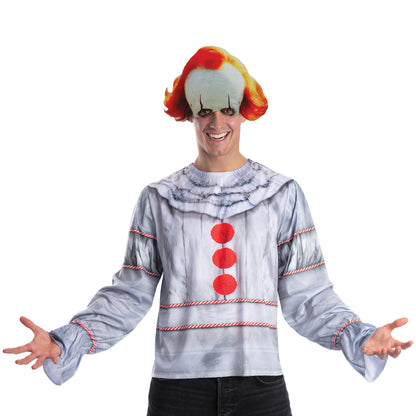 PENNYWISE 'IT' COSTUME TOP & MASK ADULT