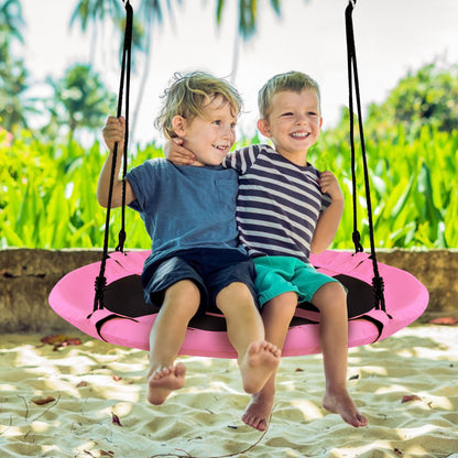 Pink Flying Saucer Tree Swing 100cm | Adjustable Height Kids