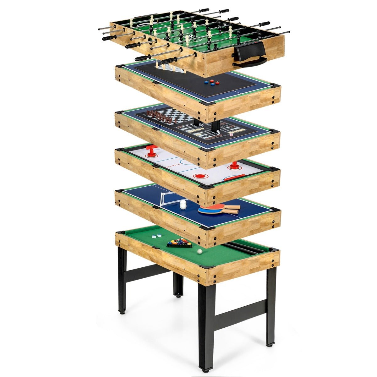 10-in-1 Multi-Game Table for Kids and Family Fun, 105.5 cm - Versatile gaming entertainment.