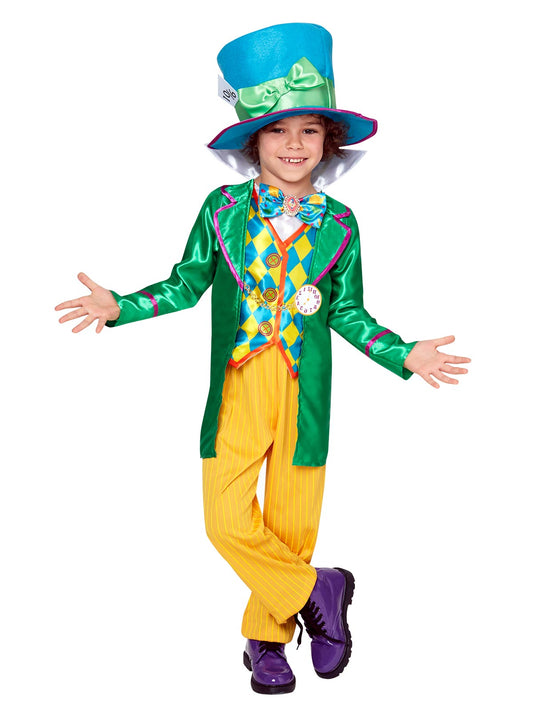 Disney-licensed Mad Hatter costume for boys - Ideal for imaginative play at home.