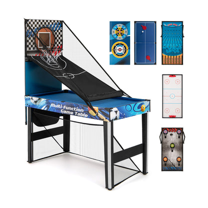 Blue 10 In 1 Combo Multi Game Table Set | All Accessories Included
