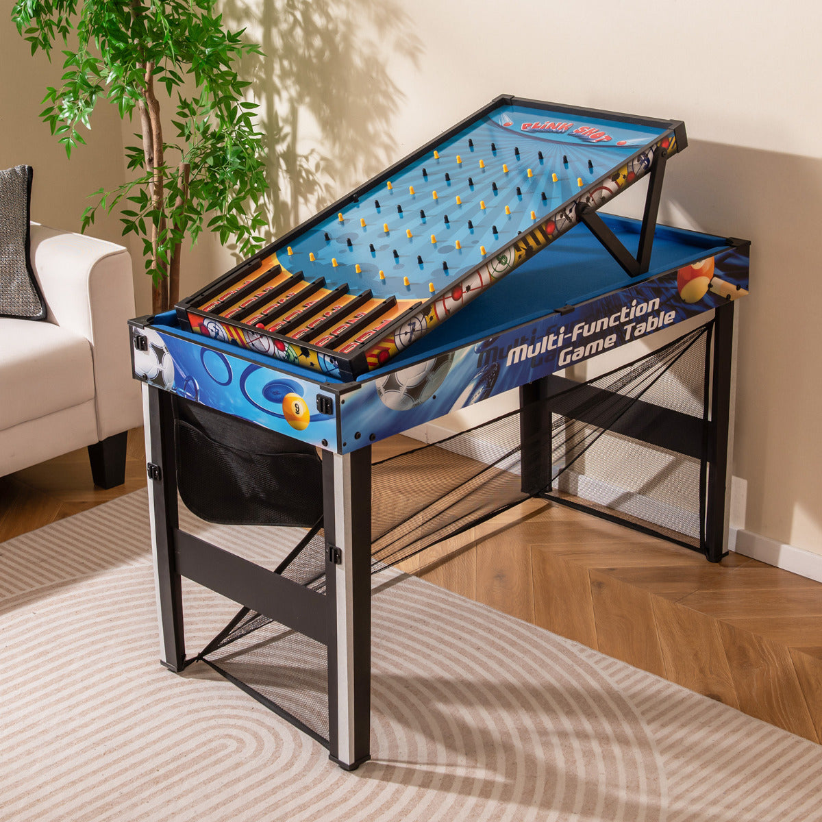 Blue 10 In 1 Combo Multi Game Table Set | All Accessories Included