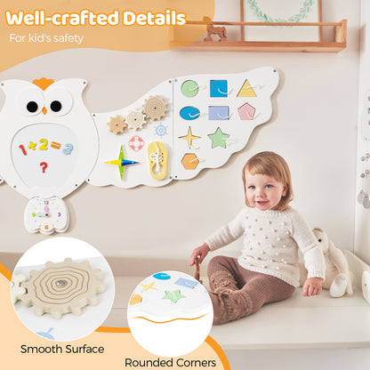11 In 1 White Owl Activity Wall Busy Board | Kids 3+ Years