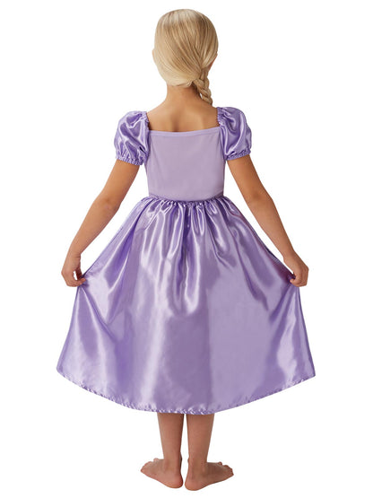 Rapunzel Purple Satin Costume | Disney Princess Dress with Bow
