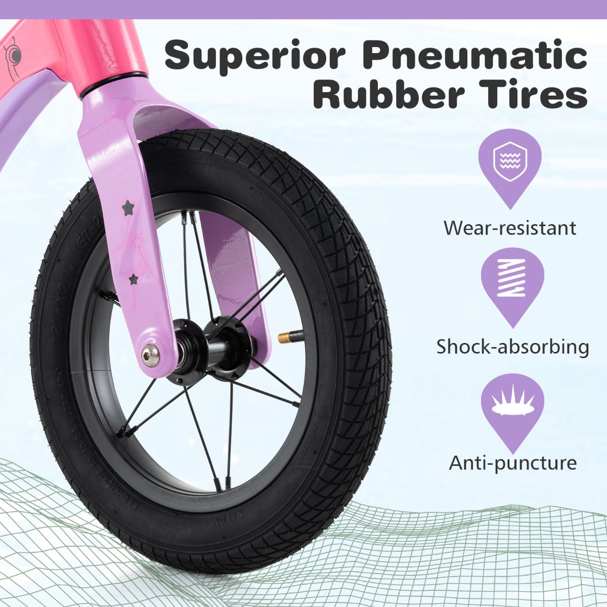 12 Inch Balance Bike | Adjustable Magnesium Frame Mix Pink