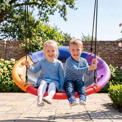 120cm Multicolor Saucer Swing | Soft Headrest & 4 Handles