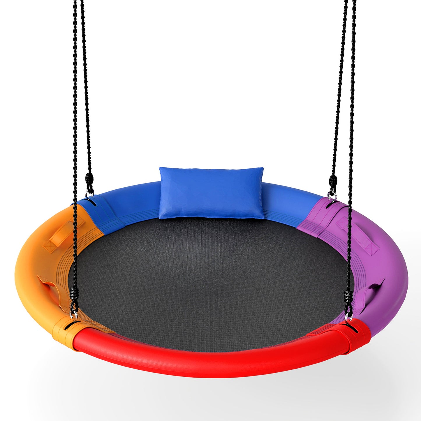 120cm Multicolor Saucer Swing | Soft Headrest & 4 Handles