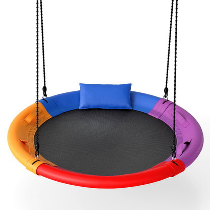 120cm Multicolor Saucer Swing | Soft Headrest & 4 Handles
