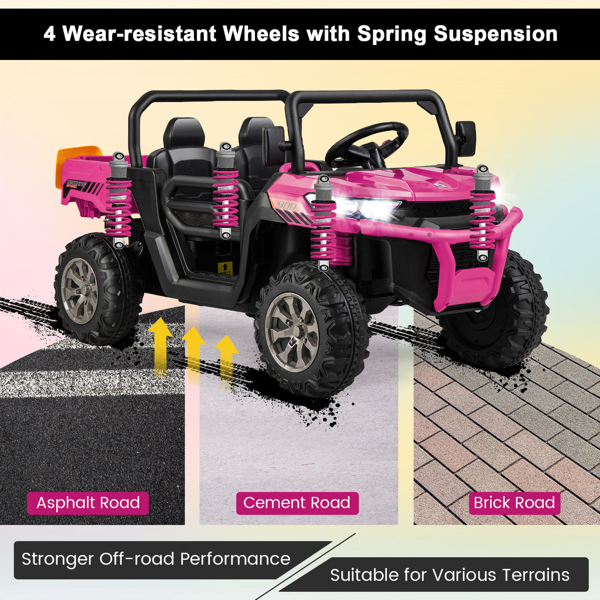 Pink 12V 2-Seater Kids Ride On Dump Truck With Shovel | RC