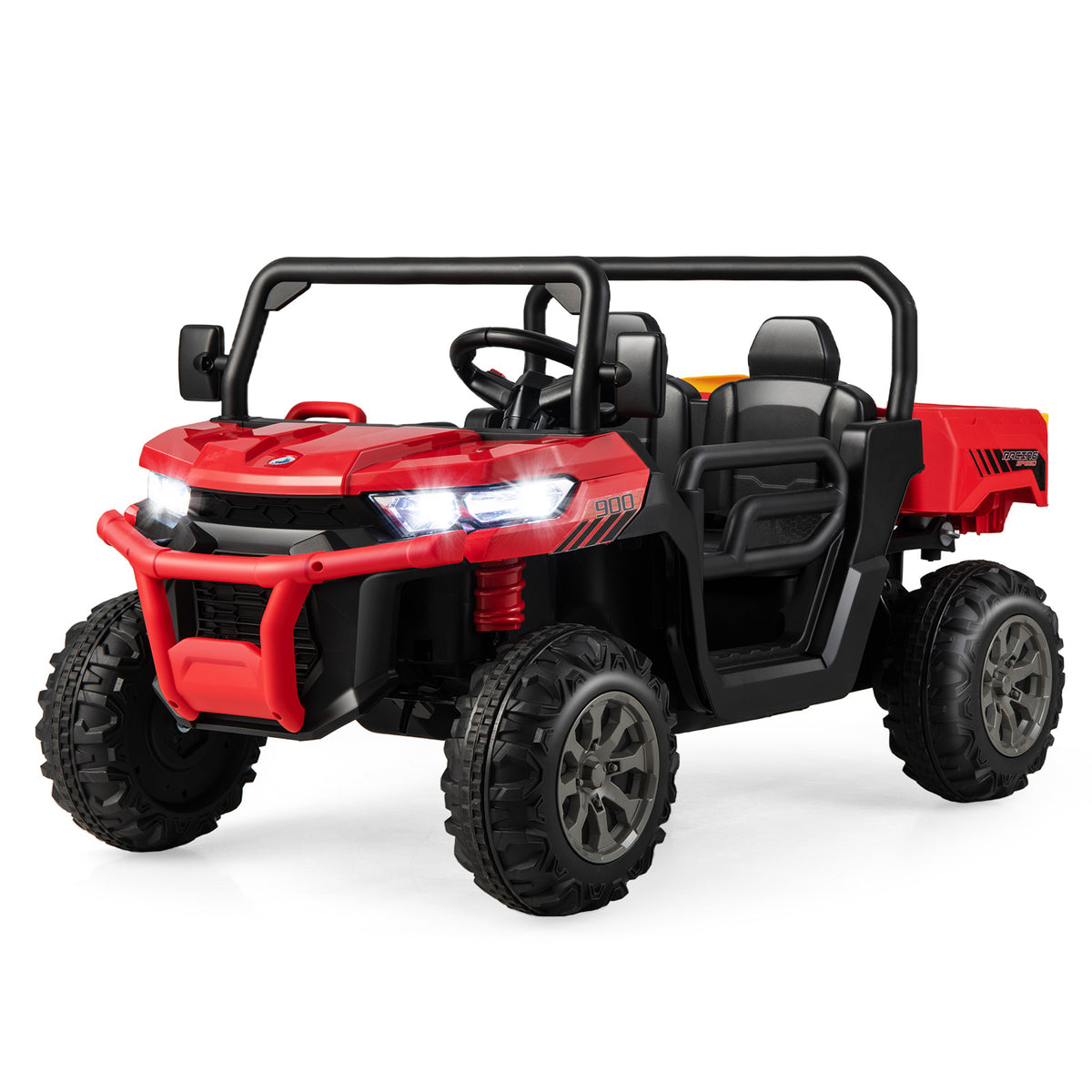 Red 12V 2-Seater Kids Ride On Dump Truck With Shovel | RC