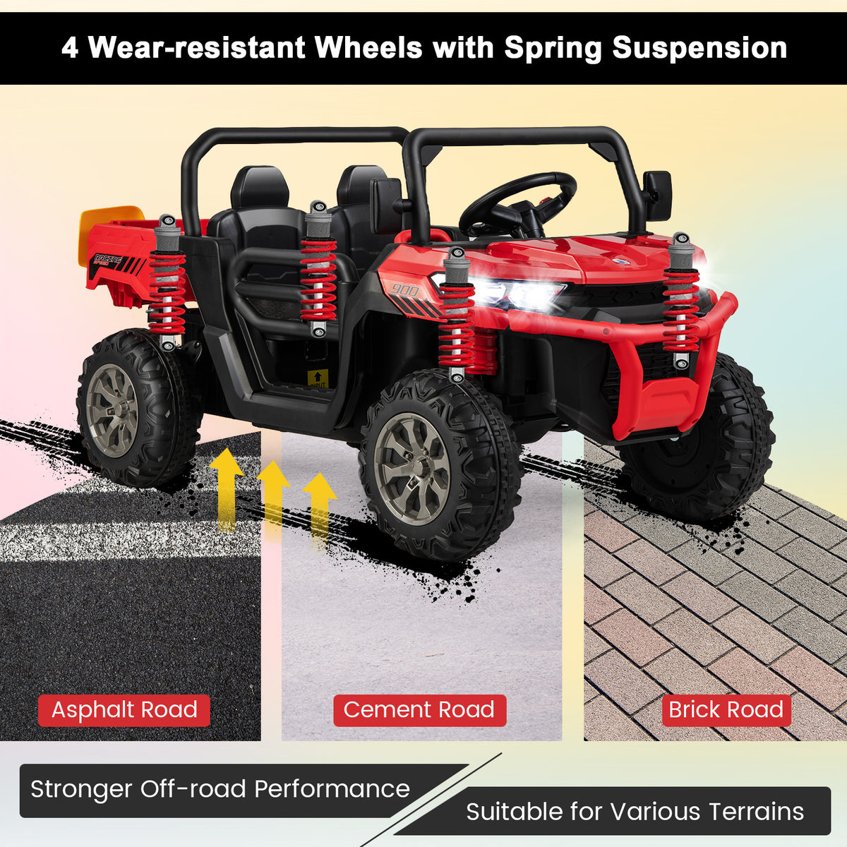 Red 12V 2-Seater Kids Ride On Dump Truck With Shovel | RC