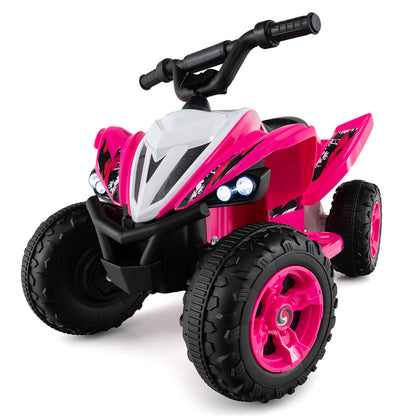Pink 12V Kids Electric Quad ATV | LED Lights Music & Dual Motors