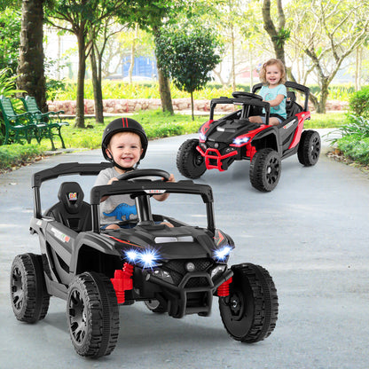 Costway 12V Kids Ride On Car Electric UTV Truck with Remote Control-Black