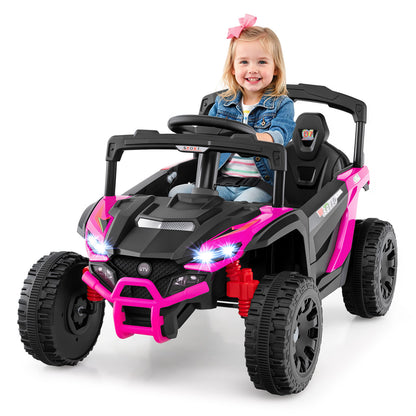 Rose 12V Kids Ride On UTV Truck | Dual Control & LED Lights