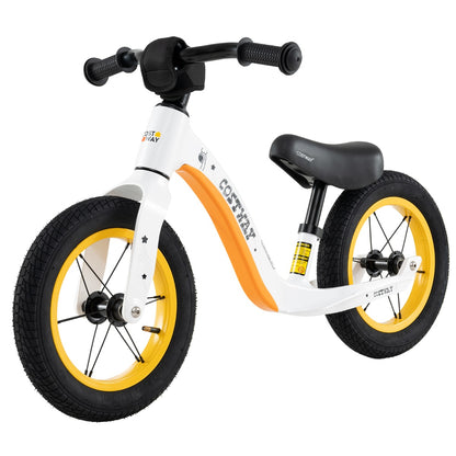 12 Inch Balance Bike | Adjustable White Magnesium Alloy Frame