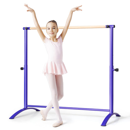 130cm Purple Ballet Barre | 4 Height Adjustable Beech Wood Bar