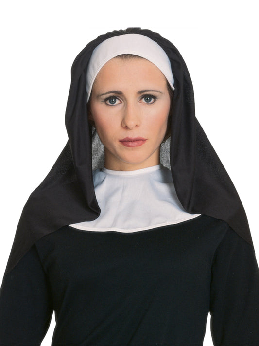 Nun accessory kit with habit and collar, ideal for kids costume play at home.