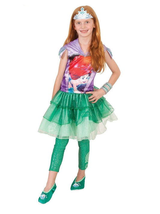 Ariel hooded costume dress for kids, perfect for imaginative play and dress-up fun.