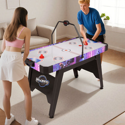 145cm Air Hockey Table | 12V Motor LED Scoreboard Black