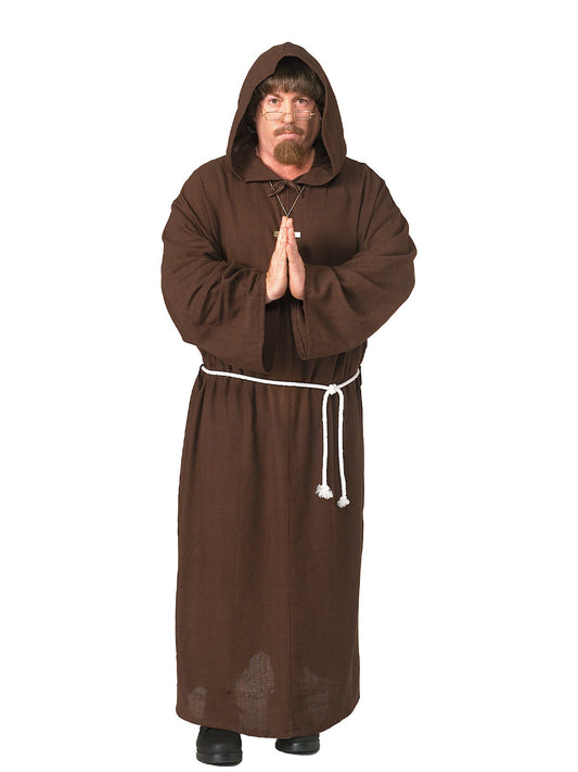 Adult Friar Tuck Monk Costume ideal for plays, events, and dress up activities.