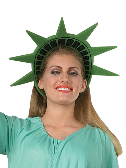 Adult Statue of Liberty costume for dramatic play at home, Halloween, or patriotic events.