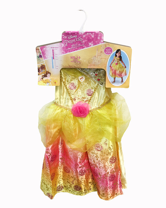 Disney Princess Belle Rainbow Costume with Tiara for Kids, perfect for imaginative play.