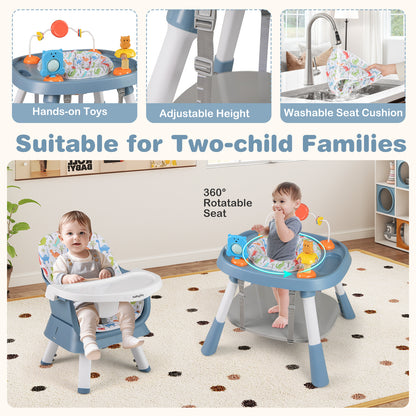 Blue 16-in-1 Convertible Baby High Chair | Grows With Your Child