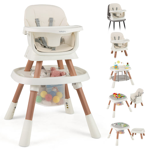 White 16-in-1 Convertible Baby High Chair | Grows With Baby