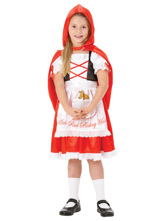 Kids Little Red Riding Hood costume with cape for imaginative play and dress-up fun.