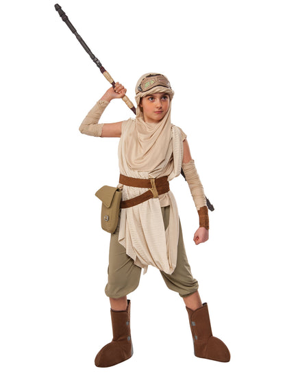 Disney-licensed Rey Star Wars kids costume set for imaginative play and dress-up fun.