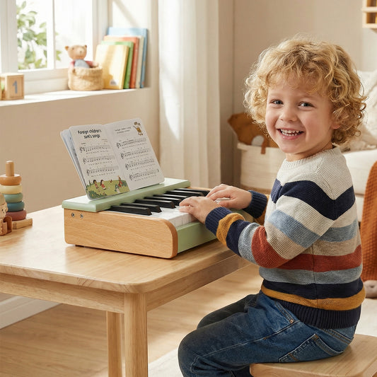 Costway 18 Keys Kids Piano Keyboard Interactive Children Piano Musical Toy-Green