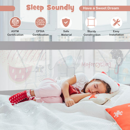 195cm Grey Mesh Bed Rail | Height Adjustable Double Lock Toddler