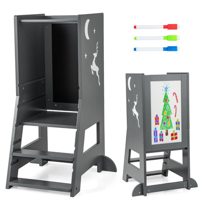 Kids Standing Tower | Grey Adjustable Learning Aid