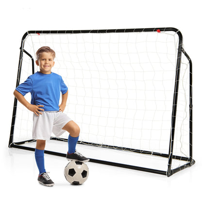 2 in 1 Kids Soccer Rebounder & Goal | Black Adjustable Net Set