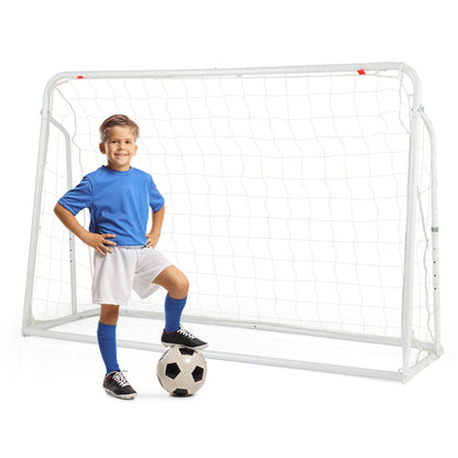 2 In 1 Kids Soccer Goal & Rebounder | 5 Angle Adjust | White