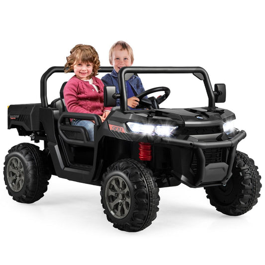 12V Kids Ride-On Dump Truck with Remote Control & Shovel, perfect for indoor/outdoor play