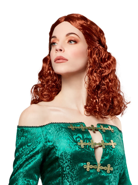 House of the Dragon Alicent Hightower wig for adults costume play, auburn color.