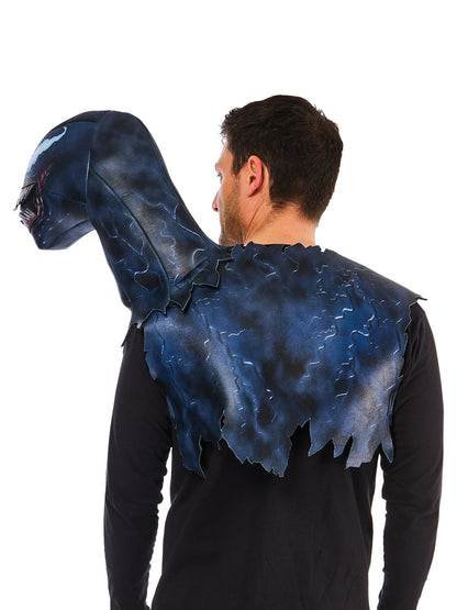 Venom Symbiote costume top features a 3D-printed design with black and blue Marvel-inspired details for realistic cosplay.