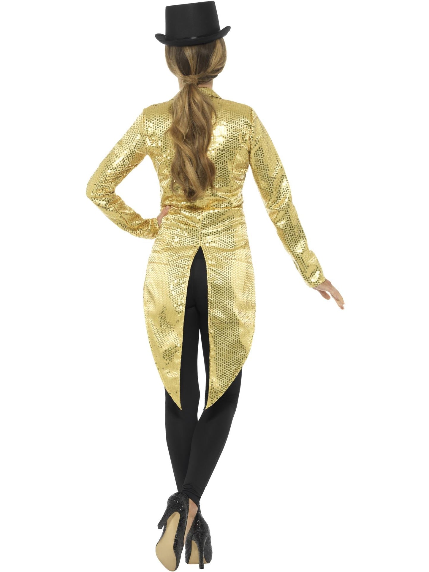 Gold Sequin Tailcoat Jacket | Sparkly Women's Costume Wear
