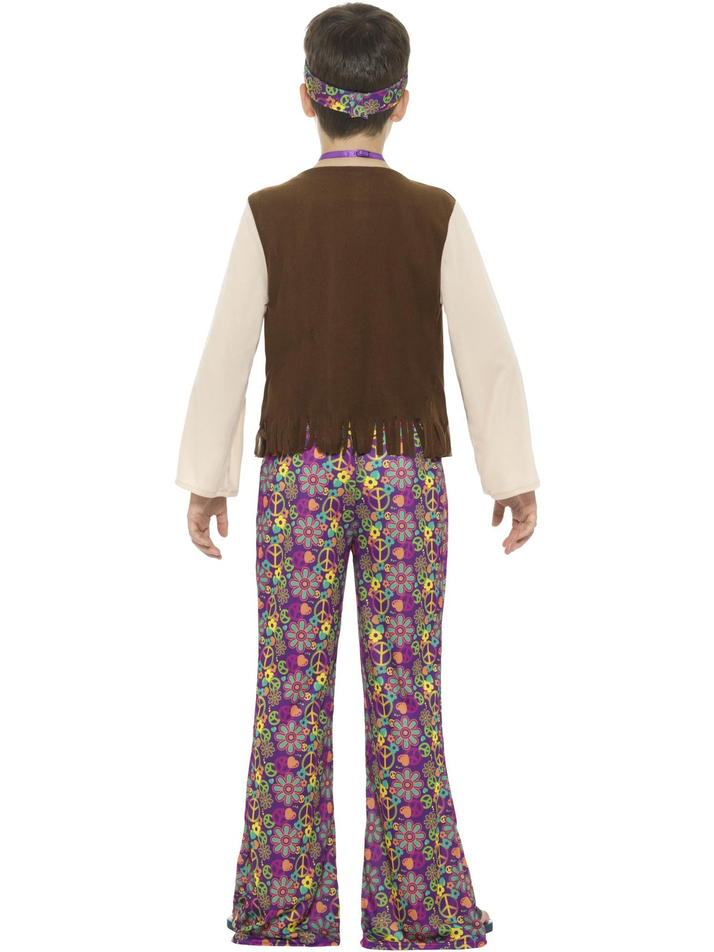 Hippie Boy Costume | Psychedelic Pants & Peace Medallion | 60s 70s