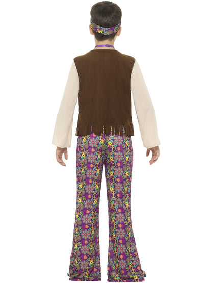 Hippie Boy Costume | Psychedelic Pants & Peace Medallion | 60s 70s