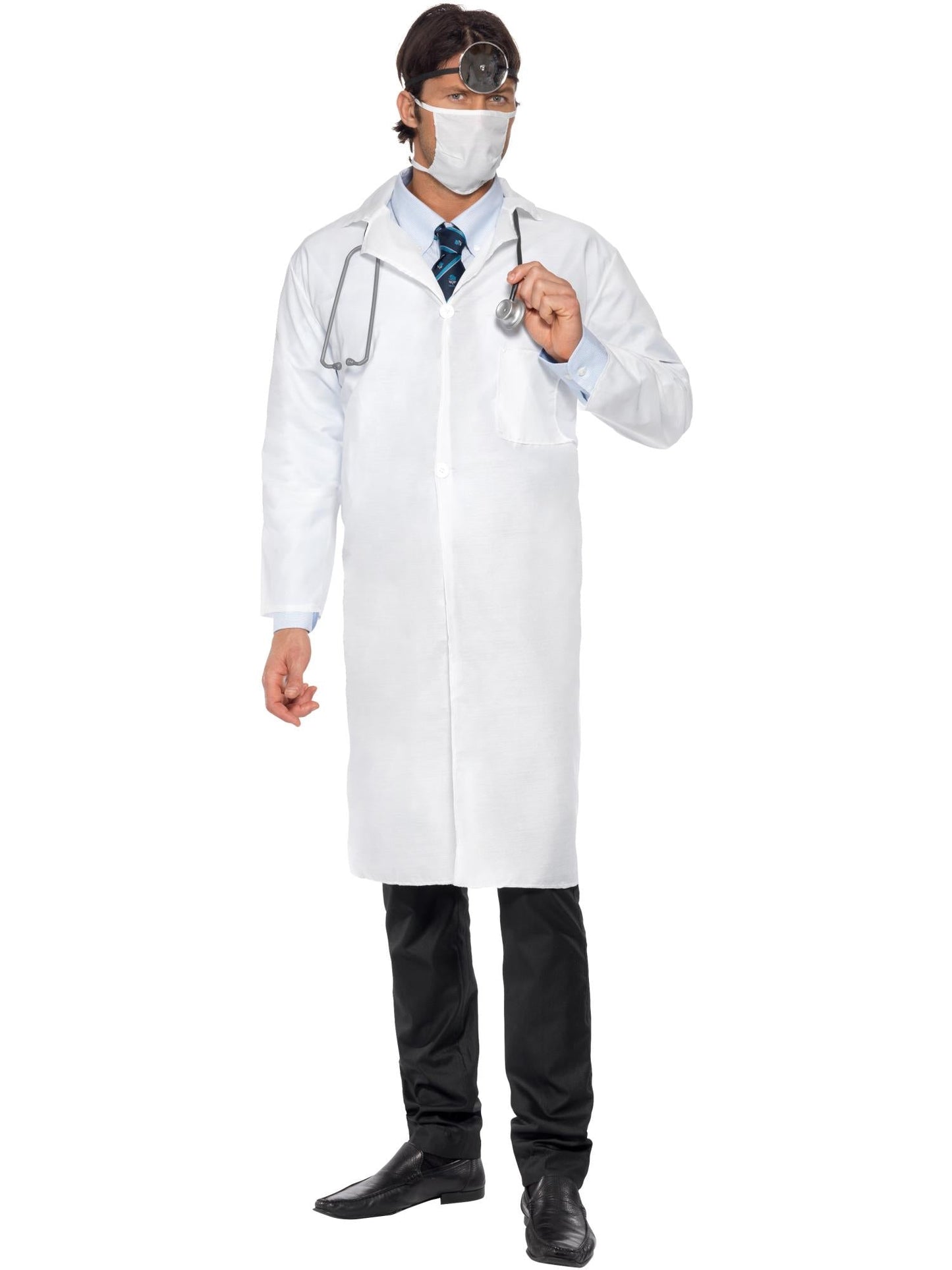 White Doctor Costume with Stethoscope | Adult Medical Dress Up Set