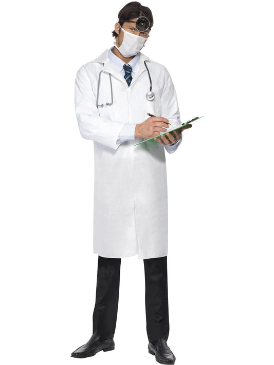 White Doctor Costume with Stethoscope | Adult Medical Dress Up Set