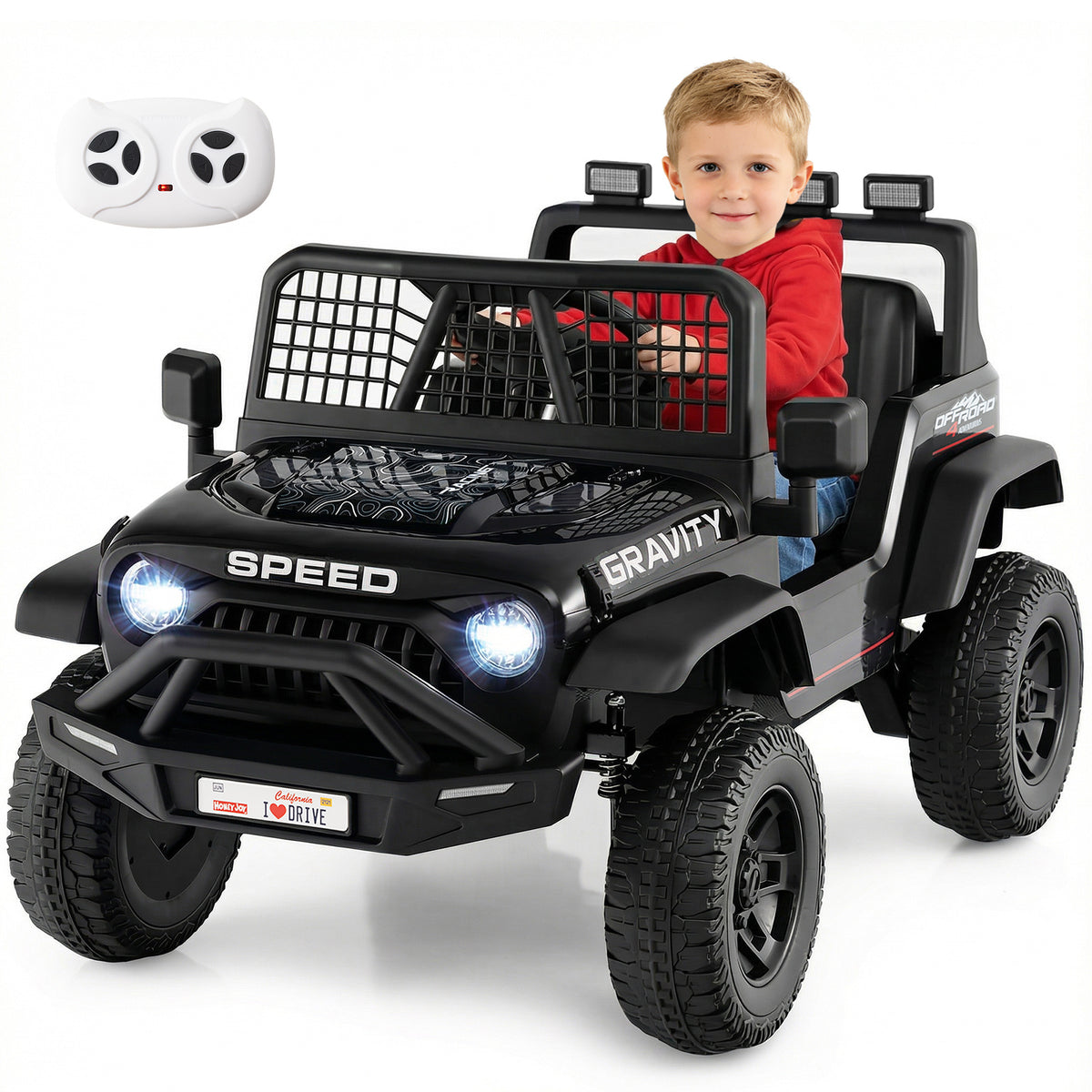 24V Black Ride-On Car | Remote Control & Dual Motors