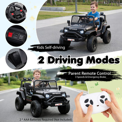 24V Black Ride-On Car | Remote Control & Dual Motors