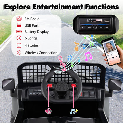 24V Black Ride-On Car | Remote Control & Dual Motors