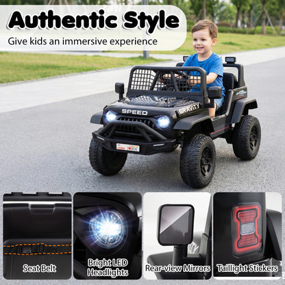 24V Black Ride-On Car | Remote Control & Dual Motors