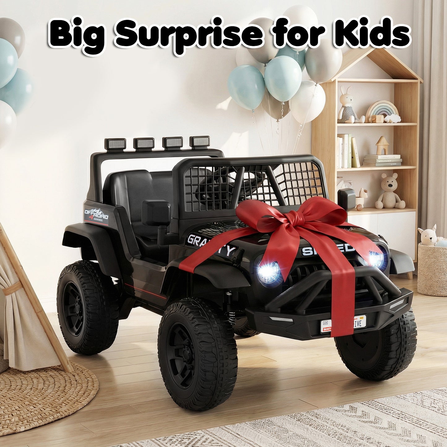 24V Black Ride-On Car | Remote Control & Dual Motors