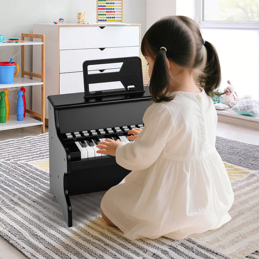 25 Keys Kids Piano Keyboard Mini Digital Piano with Teaching Mode-Black