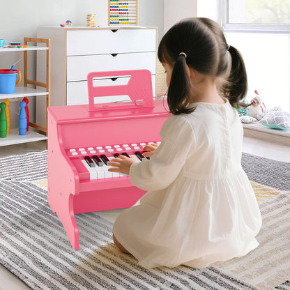 25 Key Mini Digital Piano | Teaching Mode & Lights | Pink